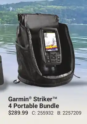 Cabela's Garmin Striker 4 Portable Bundle offer