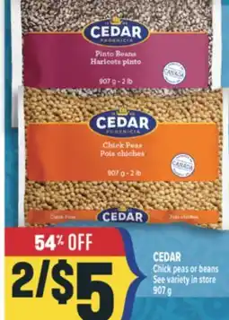 Marché Adonis CEDAR Chick peas or beans offer