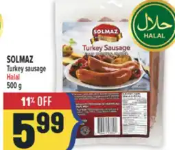 Marché Adonis SOLMAZ Turkey sausage Halal offer