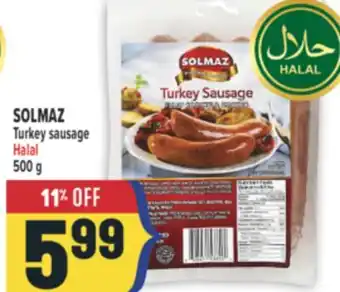 Marché Adonis SOLMAZ Turkey sausage Halal offer