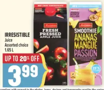 Marché Adonis IRRESISTIBLE Juice offer