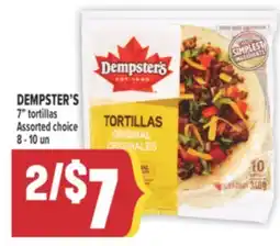 Marché Adonis DEMPSTER'S 7 tortillas offer