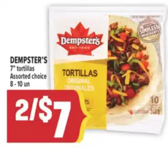Marché Adonis DEMPSTER'S 7 tortillas offer