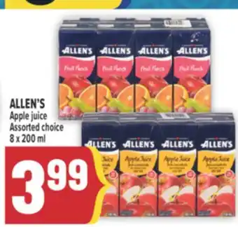 Marché Adonis ALLEN'S Apple juice offer