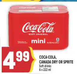 Marché Adonis COCA-COLA, CANADA DRY OR SPRITE Soft drinks offer