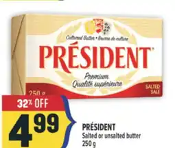 Marché Adonis PRÉSIDENT Salted or unsalted butter offer