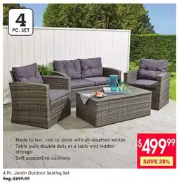 Kitchen Stuff Plus 4 Pc. Jardin Outdoor Seating Set offer