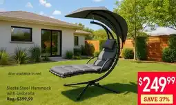 Kitchen Stuff Plus Siesta Steel Hammock with Umbrella offer