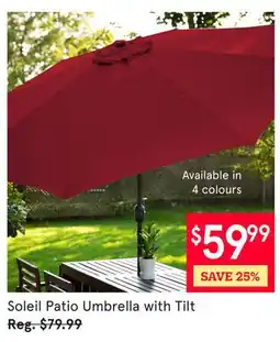 Kitchen Stuff Plus Soleil Patio Umbrella with Tilt offer