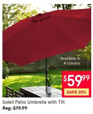 Kitchen Stuff Plus Soleil Patio Umbrella with Tilt offer