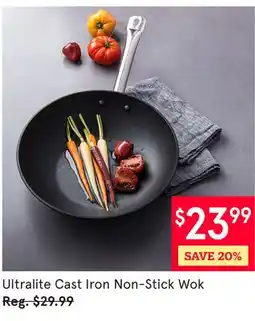 Kitchen Stuff Plus Ultralite Cast Iron Non-Stick Wok offer