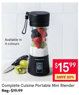 Kitchen Stuff Plus Complete Cuisine Portable Mini Blender offer
