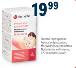 Familiprix Biomedic Multivitamins and Minerals Prenatal and Postpartum tablets 120un offer