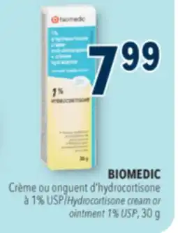 Familiprix BIOMEDIC Hydrocortisone cream or ointment 1% USP, 30 g offer