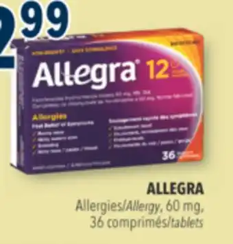 Familiprix ALLEGRA, Allergy, 60 mg, 36 tablets offer