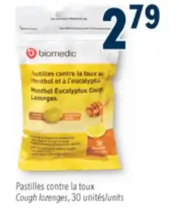 Familiprix Biomedic menthol eucalyptus honey lemon cough lozenges 30un offer