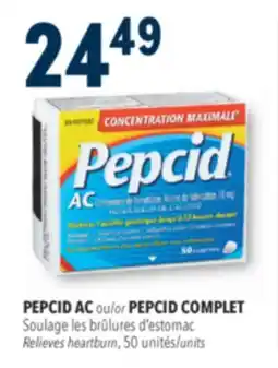 Familiprix PEPCID AC or PEPCID COMPLET Relieves heartburn, 50 units offer