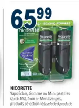 Familiprix Nicorette QuickMist stop smoking nicotine 1mg Fresh Mint 2u offer