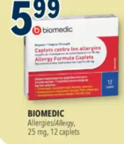 Familiprix BIOMEDIC Allergy, 25 mg, 12 caplets offer