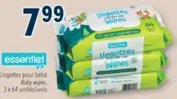 Familiprix Essentiel baby wipes fragrance free 3x64un offer