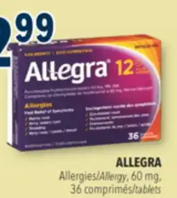 Familiprix Allegra non-drowsy 12 hour allergies antihistamine tablets offer