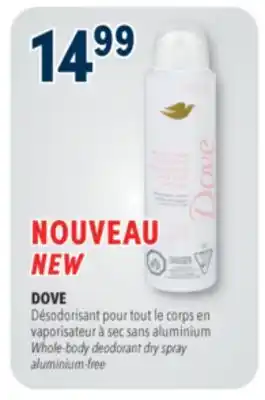 Familiprix Dove whole body deodorant cooling Raspberry & Rose 113g offer