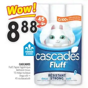 Familiprix CASCADES, Fluff, 15 mega rolls = 45 rolls offer