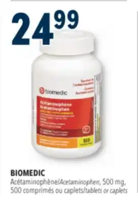 Familiprix Biomedic extra strength acetaminophen tablets for adults 500un offer