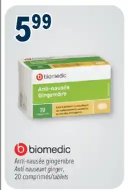 Familiprix BIOMEDIC Anti-nauseant ginger, 20 tablets offer