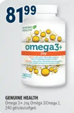 Familiprix GENUINE HEALTH, Omega3+ Joy, Oméga 3/Omega 3, 120 gélules/softgels offer