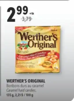 Familiprix WERTHER'S ORIGINAL, Bonbons durs au caramel/Caramel hard candies, 135 g offer