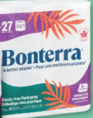 Familiprix Bonterra 3-ply bathroom tissue rolls offer