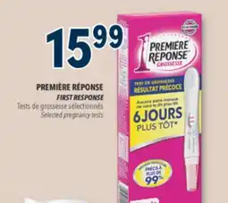 Familiprix FIRST RESPONSE Selected pregnancy tests offer