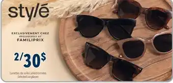 Familiprix Selected sunglasses offer
