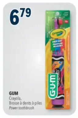 Familiprix GUM Crayola power toothbrush Soft 3 years + offer