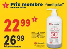 Familiprix Sunscreen, SPF 50, 1 litre offer
