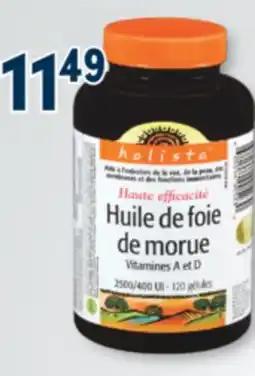Familiprix Holista cod liver oil vitamin A and D softgels offer