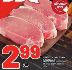 Metro CÔTELETTES DE LONGE DE PORC FRAIS DÉSOSSÉES | FRESH BONELESS PORK CHOPS, ECONOMIC PACK offer