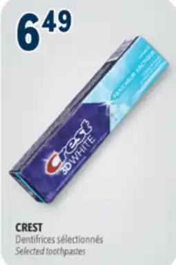 Familiprix CREST Selected toothpastes offer