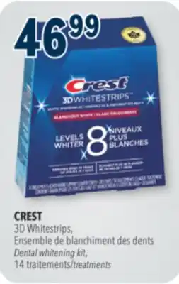 Familiprix Crest 3D Whitestrips Luxe dental whitening kit glamorous white offer