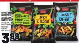 Metro CROUSTILLES OU BÂTONNETS AUX LÉGUMES IRRÉSISTIBLE | IRRÉSISTIBLE VEGETABLE CHIPS OR STICKS offer