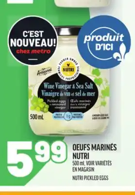 Metro OEUFS MARINÉS NUTRI | NUTRI PICKLED EGGS offer