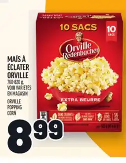 Metro MAÏS À ÉCLATER ORVILLE | ORVILLE ORVILLE POPPING CORN offer