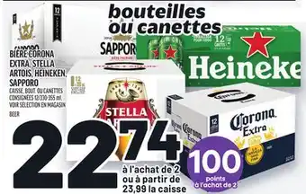 Metro BIÈRE CORONA EXTRA, STELLA ARTOIS, HEINEKEN, SAPPORO | BEER offer