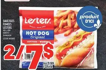 Metro SAUCISSES FUMÉES LESTERS | LESTERS WIENERS offer