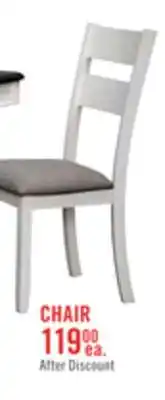 The Brick Echo Dining Chair with Linen-Look Fabric, Wood, Ladder-Back - White offer