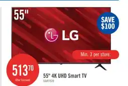 The Brick LG 55 4K UHD HDR10+ HGiG 60Hz webOS Smart TV (55UT7570PUB) offer