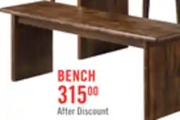 The Brick Vale Dining Bench, Wood, 58W - Brown offer
