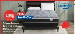 The Brick Springwall Salerno Eurotop Twin Mattress offer
