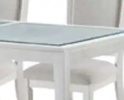 The Brick Vida Dining Table with Glass Inserts, 78W - White offer